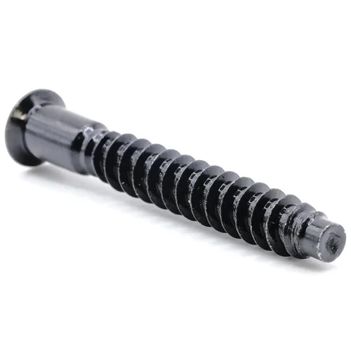 Vista 3 de ReplacementScrews Tornillos de montaje negros compatibles con IKEA Part 100219/100214 (IDANAS, HEMNES, Ivar) – Confirmat de rosca gruesa