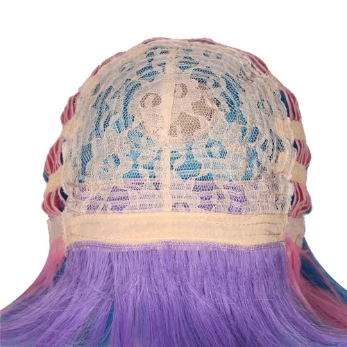 Vista 9 de ColorGround - Peluca larga rizada para cosplay con 2 coletas, talla única