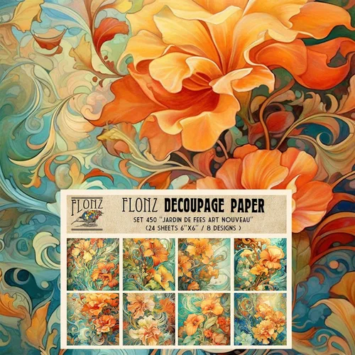 Vista 7 de Decoupage - Paquete de papel (24 hojas de 6 x 6 pulgadas) Secret Garden # Papel de patrón de estilo vintage para decoupage, manualidades y álbumes