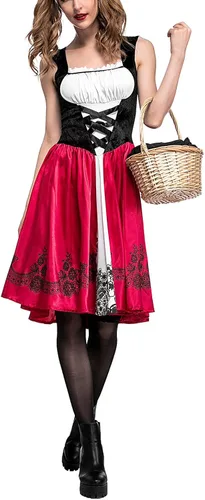 Vista 4 de Disfraz de Halloween para mujer, disfraz de fiesta de baile con capucha, chal