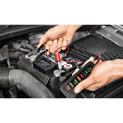 Vista 4 de Maso Probador de batería y alternador de coche de 12 V - Prueba el estado de la batería y la carga del alternador (probador)