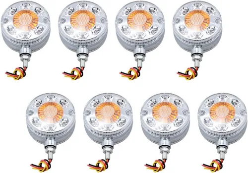 Vista 12 de Astra Depot 2 luces cuadradas de 51 LED para guardabarros de remolque, luces direccionales, doble cara, pedestal, luz de esquina, reflector, doble