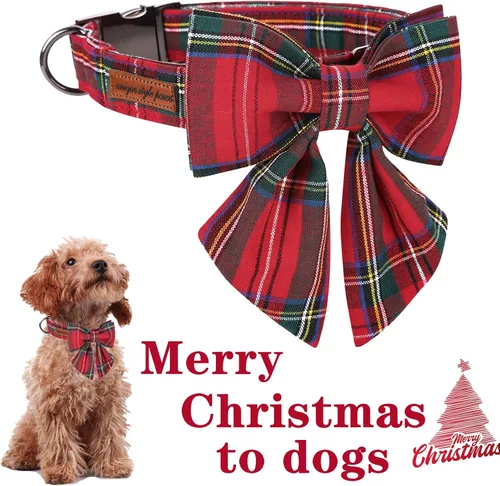 Vista 48 de Unique style paws - Collar para perros con corbatín, collar ajustable para perros y gatos, pequeño, mediano y grande