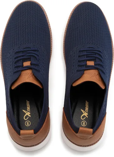 Vista 6 de Athlefit Zapatos deportivos de vestir de moda para hombre, transpirables, Oxford, zapatos para caminar casuales de negocios