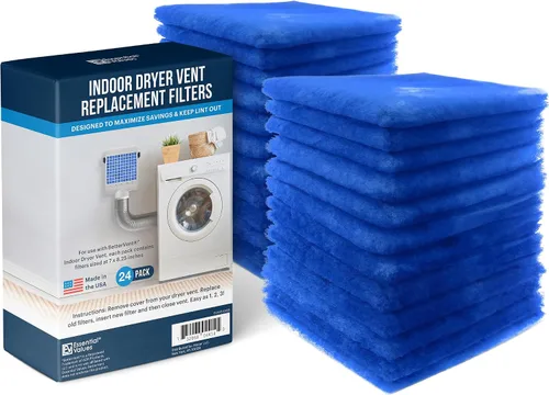Vista 8 de Essential Values Paquete de 6 filtros compatibles con ventilación de secadora Bettervent para interiores, fabricados en Estados Unidos, eficiencia