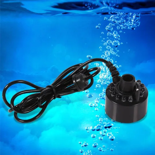 Vista 5 de Fdit Mini fabricante de niebla 24 V cambio de color 12 LED Mister Fogger fuente de agua estanque niebla hine atomizador humidificador de aire niebla