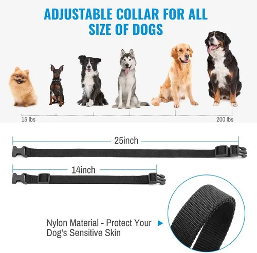 Vista 6 de Petrainer PET998DRB1 Collar de entrenamiento para perros recargable y resistente a la lluvia 330 yd Collar de entrenamiento remoto para perros