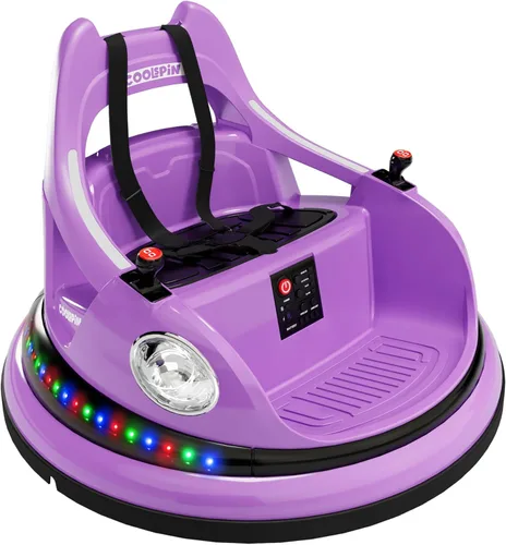 Vista 11 de 12V niños parachoques coche paseo en juguete con control remoto 360 Spin Naranja