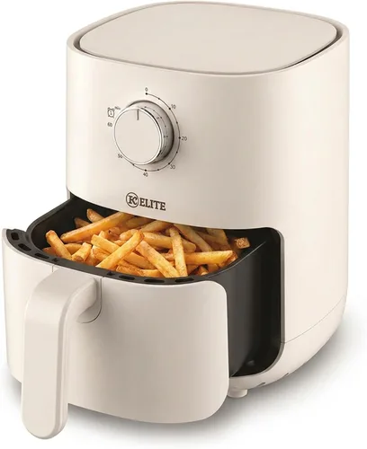 Vista 11 de Kitchen Elite Freidora de aire mecánica con temporizador de perilla manual Rosa