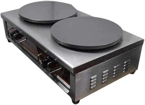 Vista 3 de TECHTONGDA 15.75 "Máquina comercial para hacer panqueques de gas natural 2000Pa antiadherente para crepas para panqueques (doble 134032)