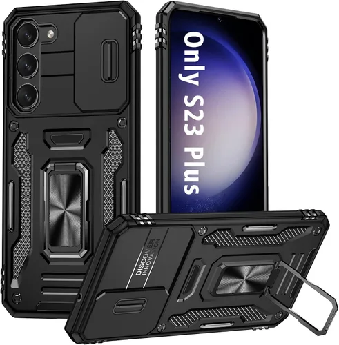 Vista 20 de ANGELAS - Funda a prueba de golpes para Samsung Galaxy S23 Plus, parachoques de silicona TPU con protección anticaídas, cubierta deslizante