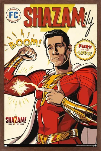 Vista 9 de Trends International DC Comics Movie Shazam! Fury of the Gods - Póster de pared de cómic, 22.4 pulgadas de largo x 14.7 pulgadas, versión enmarcada
