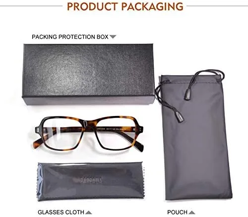 Vista 7 de EAREADA - Gafas ópticas de acetato para hombre con montura Takeshi Kaneshiro