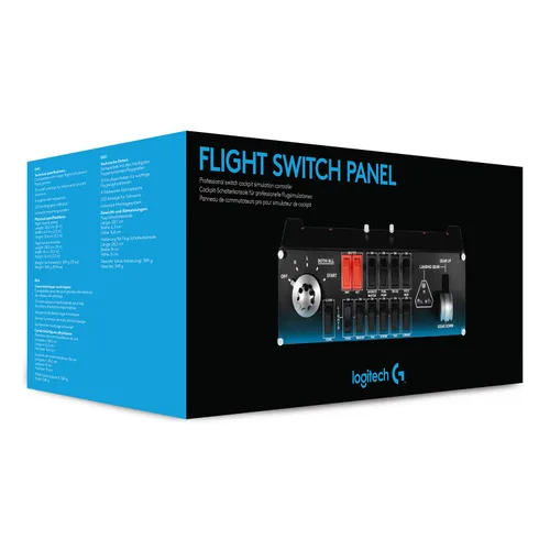 Vista 5 de Logitech 945-000030 - G Saitek Pro Flight Switch Panel (Black) (Renewed)