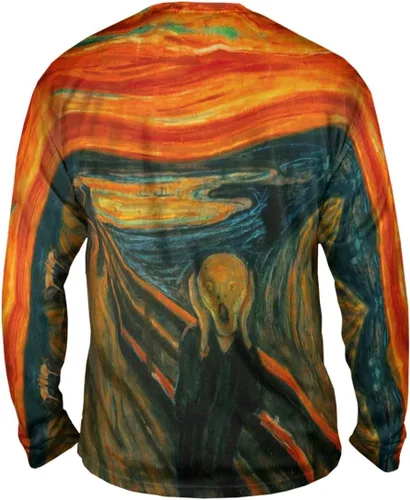 Vista 2 de Yizzam- Edvard Munch - The Scream (1895) Camiseta de manga larga para hombre