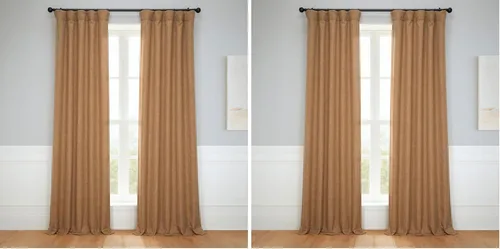 Vista 66 de HPD Half Price Drapes - Cortinas de lino sintético para sala de estar (2 paneles) - 100 pulgadas de ancho x 84 pulgadas de largo - Cortinas