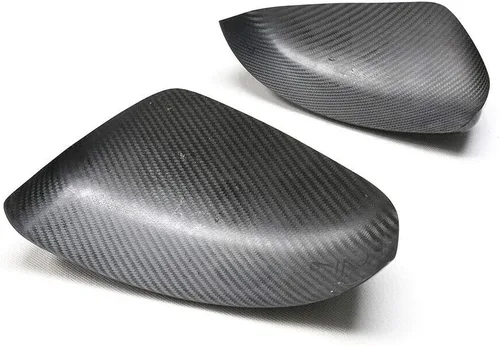 Vista 5 de Cubierta de espejo retrovisor lateral para 2009-2020 Nissan 370Z Z34 fibra de carbono negra