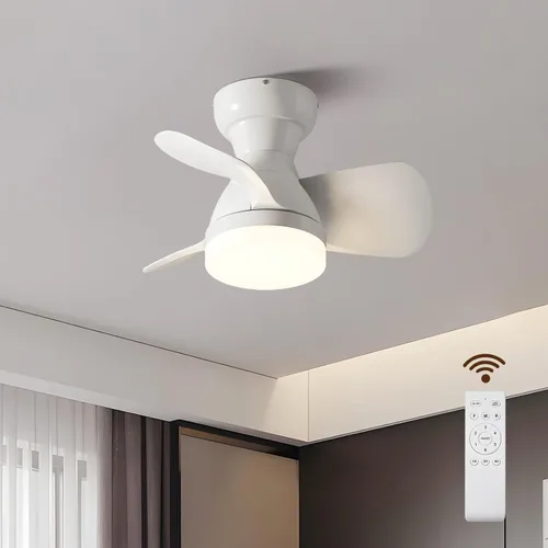 Vista 9 de Ventilador de techo de 20 pulgadas con luz, color plateado