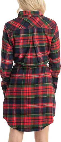 Vista 3 de Legendary Whitetails - Vestido de franela de manga larga para mujer