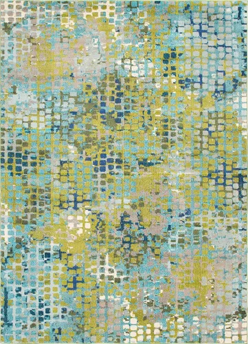 Vista 24 de Tapete Unique Loom colección Jardin para múltiples áreas, abstracta, vibrante, Polipropileno, Gris/Marrón