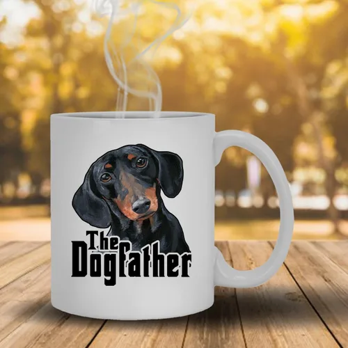 Vista 2 de Promotion & Beyond The Dogfather Tea Coffee Tazas de cerámica (blanco, 11 oz.) PB252