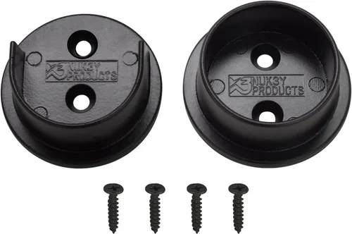 Vista 2 de Nuk3y - Juego de llaves de poste de acero de metal resistente de 1-1/2 pulgadas (negro mate)