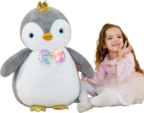 Vista 9 de EARTHSOUND Juguete de Peluche de Animal Relleno Caticornio Gato Unicornio Gigante, Juguetes Suaves Lindos Grandes Jumbo, 23 pulgadas Gran