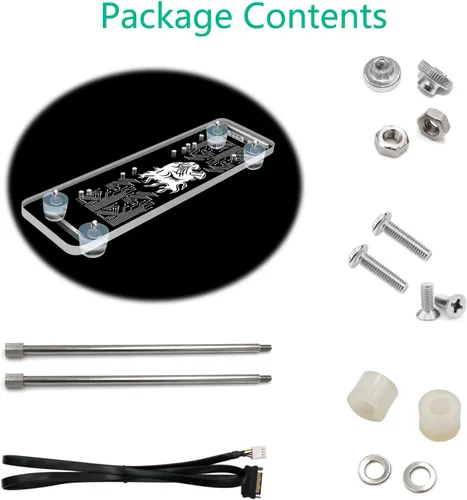 Vista 7 de HLT PCI- E 3.0 16X tarjeta gráfica vertical Kickstand/base con luz LED RGB para DIY ATX caso