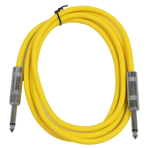 Vista 33 de Seismic Audio Cables para altavoces de guitarra, cables de guitarra TS de ¼”, negros, 2 pies