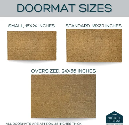 Vista 2 de Nickel Designs Christmas Doormat, Heavy Duty Natural Coir Fibers, UV Resistant, Winter Front Porch Decor, Christmas Theme (Standard 18x30 inches)