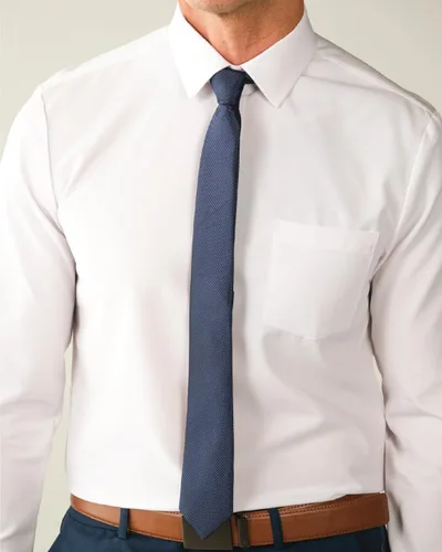 Vista 2 de &COLLAR Camisa de vestir de manga larga para hombre de alto rendimiento y ajuste atlético