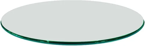 Vista 14 de Fab Glass - Mesa redonda de cristal de 48 in, grosor de 3/4 in, cristal pulido plano templado, Vidrio, Transparente