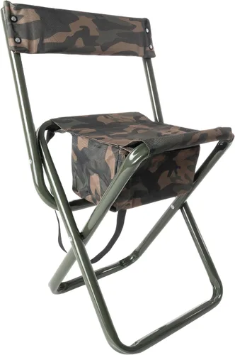 Vista 3 de Rothco Taburete plegable de lujo con respaldo y bolsa - Asiento portátil para aventuras al aire libre Camuflaje del bosque