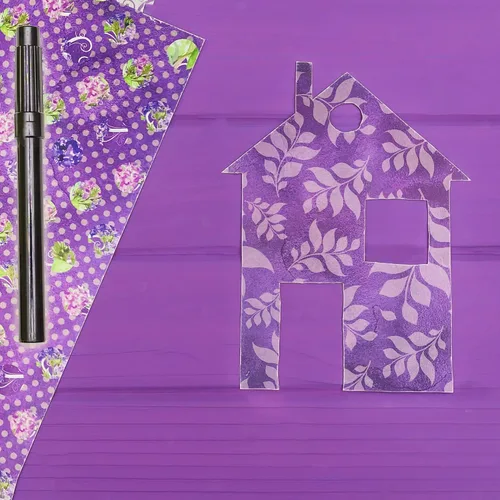 Vista 5 de Papel de tarjeta morado de 12 x 12 pulgadas, paquete de papel pesado de una sola cara, suministros para álbumes de recortes para manualidades