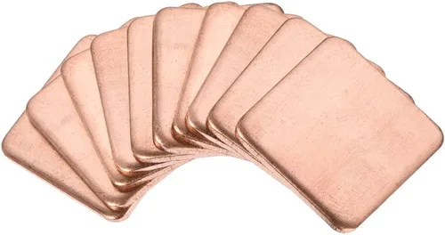 Vista 12 de uxcell Disipador térmico de cobre térmico de chipset IC plano para CPU GPU 0.591 x 0.591 x 0.004 in 10pcs