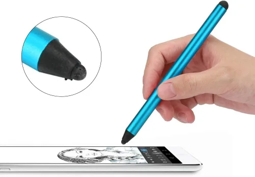 Vista 6 de Bolígrafo universal capacitivo de doble propósito compatible con todas las tabletas de teléfonos móviles, adecuado para dispositivos capacitivos