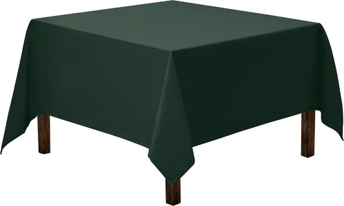 Vista 5 de Gee Di Moda Mantel cuadrado de 52 x 52 pulgadas, color verde manzana, de poliéster lavable, resistente, para mesas cuadradas o redondas pequeñas