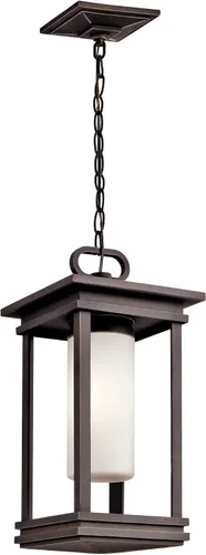 Vista 6 de Kichler 49478RZ South Hope - Soporte de poste para exteriores, 1 luz, bronce frotado