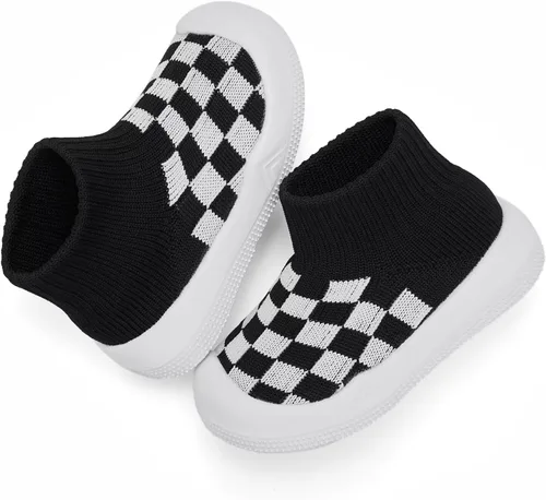 Vista 5 de Eashi Zapatos antideslizantes para bebés, niño o niña, para caminar interiores y exteriores. Zapatos de piel con suela transpirable y elástica