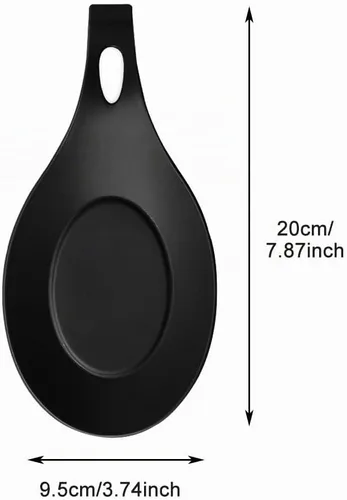 Vista 2 de Paquete de 3 cucharas de silicona para la parte superior de la estufa, soporte de utensilios de cocina resistente al calor, soporte de cuchara