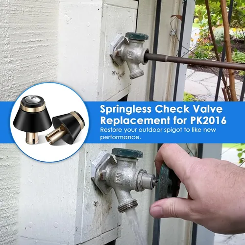 Vista 7 de Paquete de 2 válvulas CHK sin resorte de repuesto para PK2016 serie 420, ensamblaje de control sin resorte compatible con hidrantes de pared a