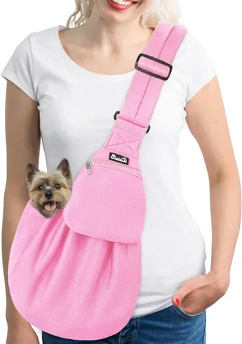 Vista 24 de Lukovee Correa para Mascotas, Correa para Perros Sin Manos, Correa Ajustable con Correa Acolchada, Bolsa de Hombro Transpirable de Algodón, Bolsa