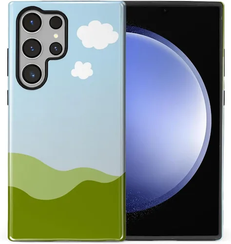 Vista 84 de Funda compatible con Samsung Galaxy S23, funda híbrida de protección rígida de 2 capas, a prueba de golpes, funda protectora resistente para Lata