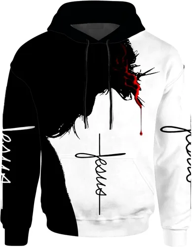 Vista 20 de Sudaderas con capucha unisex con estampado realista en 3D para hombres y mujeres Aztec01