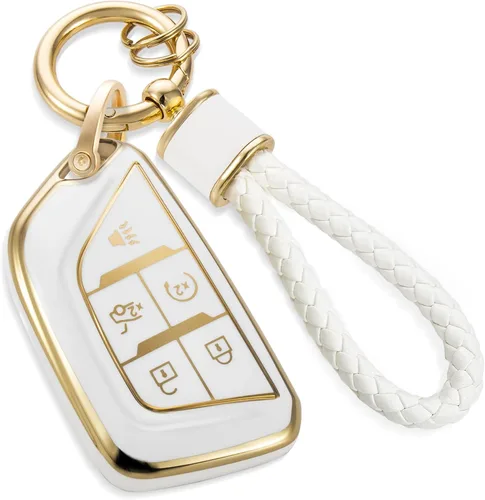 Vista 19 de Funda para Llavero Mercedes con Llavero de Cuerda Trenzada de Metal, Funda de Llave Suave Mejorada para Carcasa de Llavero Remoto Inteligente Sin