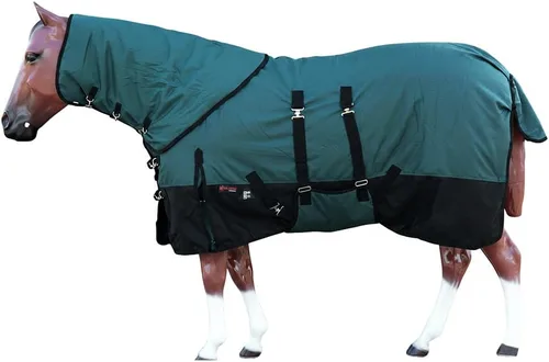 Vista 10 de HILASON 1200D Manta de invierno impermeable para caballo con cubierta para el cuello y envoltura para el vientre Mantas de participación