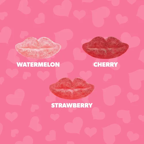 Vista 3 de Jelly Belly Valentine Sour Pucker Lips 2.8 oz Grab & Go Bolsa