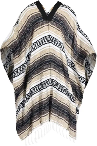 Vista 22 de Artisans Bazaar Poncho tradicional mexicano de Baja para hombres y mujeres, auténtico sarape de Gaban, manta de vaquero Pancho Jorongo Aguamarina