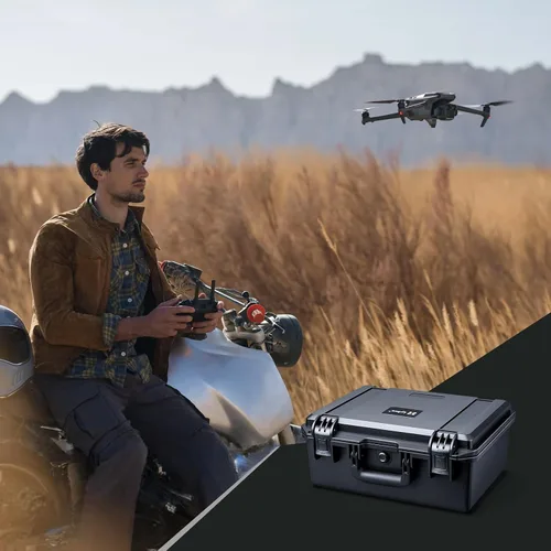 Vista 7 de Lykus PVC1 - Funda rígida con divisores para cámaras, lentes, DJI Mavic/Air/Mini PVC1 negro