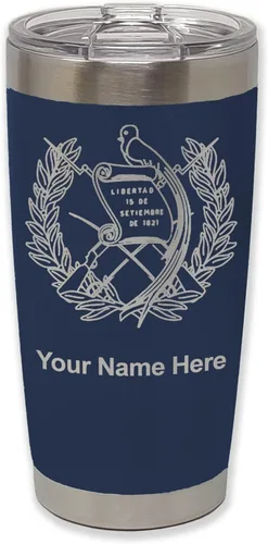 Vista 26 de LaserGram - Vaso personalizado de 20 onzas, bandera de Guatemala (negro) Regalo grabado, acero inoxidable aislado al vacío, grabado con láser